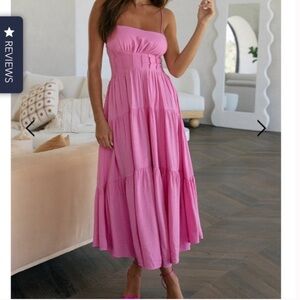 Roma Midi Dress Pink